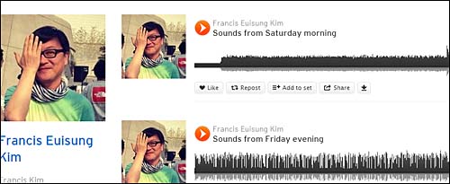 배우 김의성씨가 철탑위에 띄우는 ‘소리편지’ 사운드클라우드 화면캡처