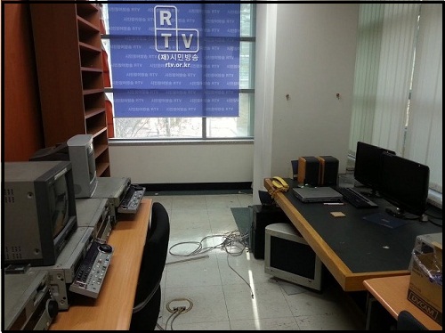 제작이 중단된 RTV 방송 편집실 ⓒ 춘천 MBC 박대용 기자 블로그