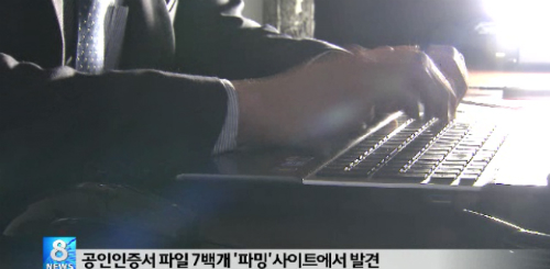 11일 금융당국은 금융 해킹 사이트를 감시하다 불법 수집된 공인인증서 700여개를 발견했다. 이중 유효한 인증서는 461개로 밝혀졌고, 일괄 폐기처분됐다 ⓒSBS 화면 캡처