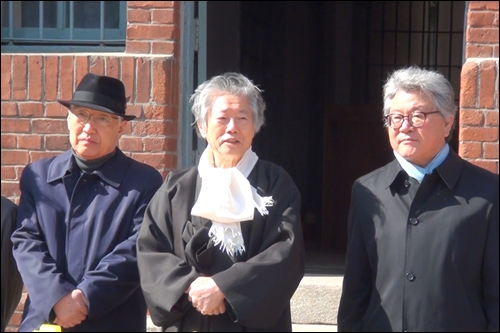 고 장준하 선생 추모전시회에 참석한 백기완 통일문제연구소장 ⓒ go발뉴스