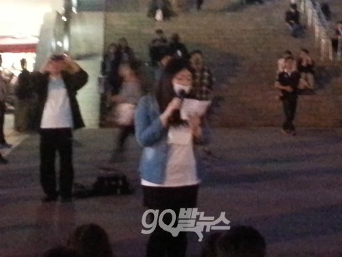 발언 중인 김아무개 님크 서울대표 ⓒgo발뉴스