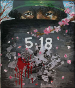 청소년대회 그림 부문 대상 수상작 '청춘의 낙화' ⓒ윤인영