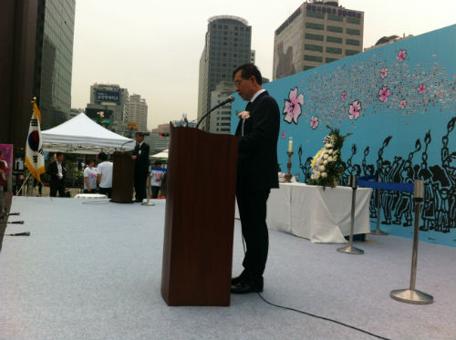 기념사를 하고 있는 박원순 서울시장ⓒ'go발뉴스'