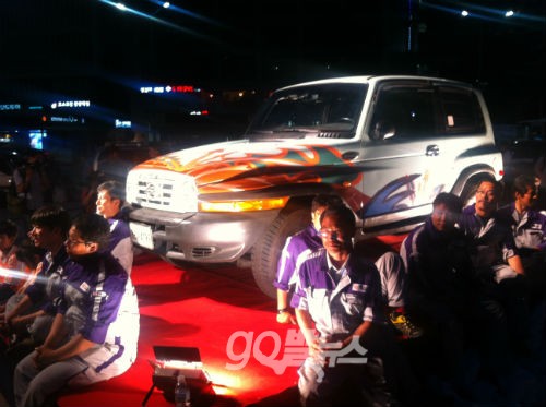 '아트카'와 4년만에 자동차를 만진 쌍용차 해고노동자들 ⓒ'go발뉴스'