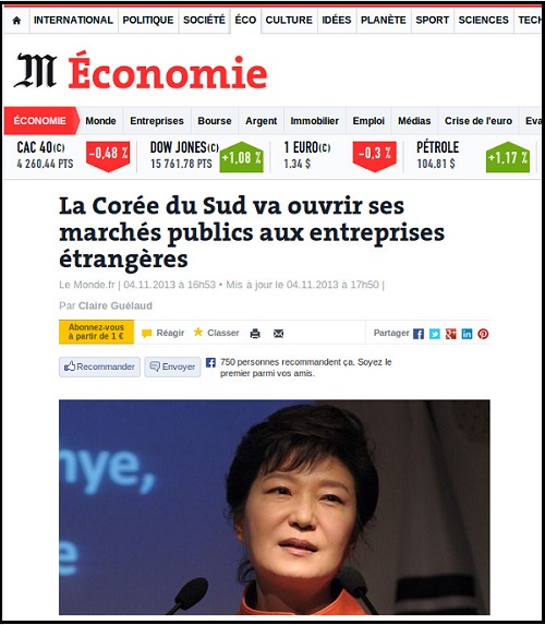 <르몽드> 온라인판 캡처화면.