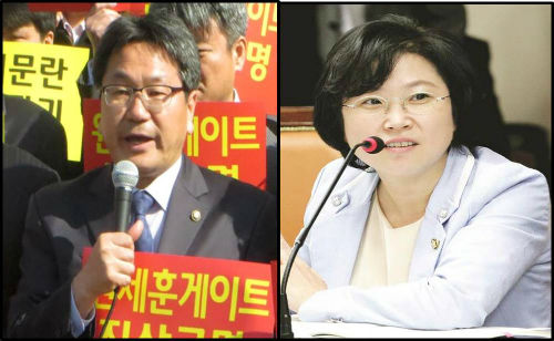 (왼) 강기정 의원, (오) 김현 의원.