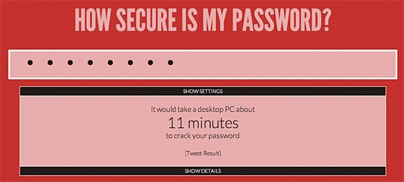 소문자 6자리 + 숫자 2자리, 총 8자리를 넣어봤습니다. 이 정도는 11분 만에 털 수 있대요. / 이미지출처 : '슬로우뉴스'