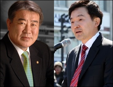 민주당 김우민 의원 (좌), 원희룡 새누리당 제주지사 예비후보(우)