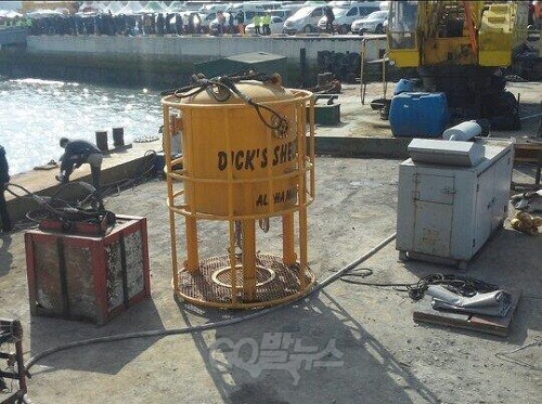 이종인 알파잠수 대표의 다이빙벨 ⓒ 'go발뉴스'