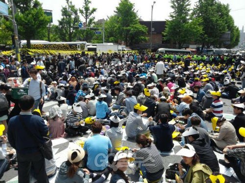 9일 오후 12시 청와대 입구 모습 ⓒ'go발뉴스'