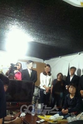 10일 세월호 유가족과 TV조선 측의 면담자리. (사진제공=세월호 유가족)