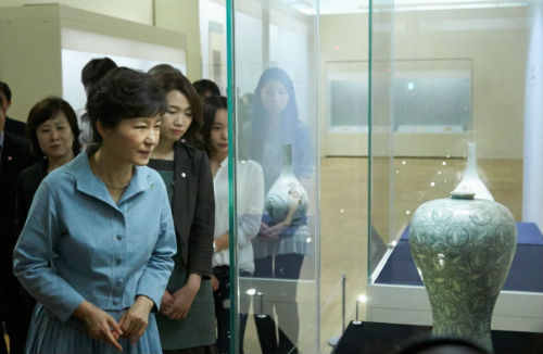 지난달 '문화가 있는 날' 행사에 참석한 박근혜 대통령 ⓒ '청와대'