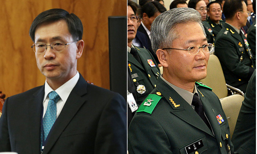 (왼쪽부터)연제욱, 옥도경 전 국군사이버사령관.