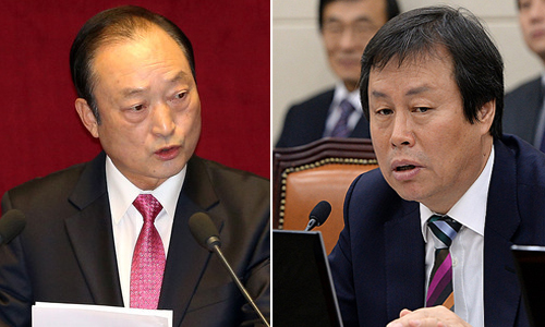 새누리당 송영근 의원(왼쪽), 새정치민주연합 도종환 의원