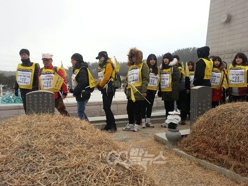 자유발언에 나선 시민 방형민씨. ©go발뉴스(강주희)