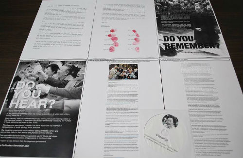 일본의 미국 역사 교과서 수정을 비판한 미국역사협회 교수들에게 보내는 일본군 위안부 피해 할머니들의 편지 ©서경덕 교수 페이스북