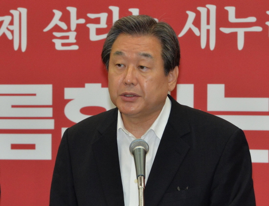 취임 1주년 기자회견을 갖은 김무성 새누리당 대표. <사진제공=뉴시스>