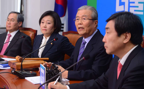 더불어민주당 김종인 비상대책위원장이 1일 서울 여의도 국회에서 열린 비상대책위원회의에서 모두발언하고 있다. <사진제공=뉴시스>