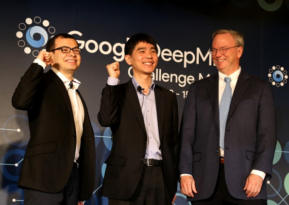 [출처: 구글코리아(딥마인드 CEO 데미스 하사비스, 이세돌 9단, 구글 회장 에릭 슈미트)]