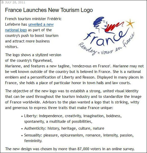 France Launches New Tourism Logo