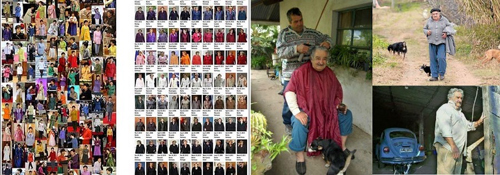 왼쪽부터 박근혜의 옷, 독일 메르겔총리 옷 그리고 우루꽈이 무히카 대통령