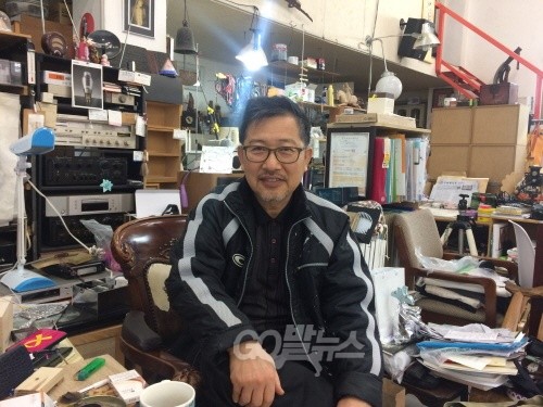 홍성담 화백 ⓒ 이영광 기자