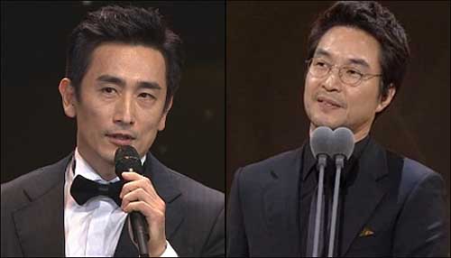 배우 차인표(좌)씨와 한석규(우)씨 <사진출처=KBS, SBS 화면캡처>