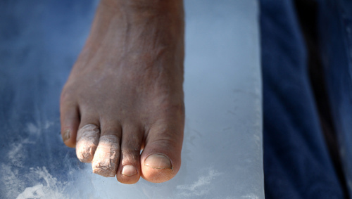 박근혜 대통령 조기 탄핵 촉구 맨발 시위 <사진제공=뉴시스>