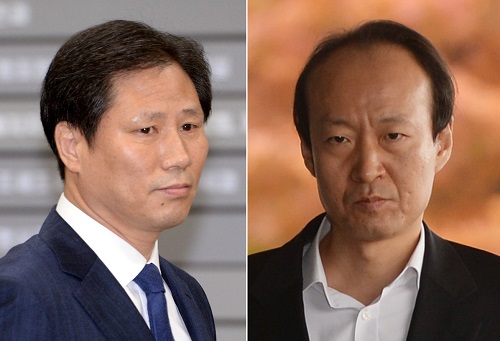 '청와대 문고리 3인방'으로 불리는 안봉근 전 청와대 국정홍보비서관(좌)과 이재만 전 청와대 총무비서관(우) <사진제공=뉴시스>