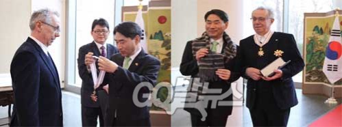 베를린영화제가 끝나고 1주일 뒤에 디터 집행위원장이 받은 은관문화훈장은 외국인이 받을 수 있는 대한민국 최고 훈격의 훈장이다. <사진=주독일대사관 한국문화원 제공>