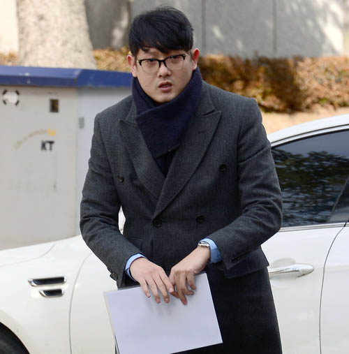 박헌영 K스포츠재단 과장이 9일 오후 서울 종로구 헌법재판소에서 열린 대통령 탄핵심판 12차 변론기일에 증인으로 출석하고 있다. <사진제공=뉴시스>