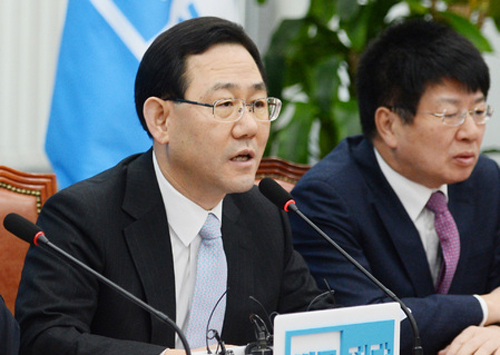 바른정당 주호영 원내대표가 20일 오전 서울 여의도 국회에서 열린 최고위원·중진의원 연석회의에서 발언을 하고 있다. <사진제공=뉴시스>