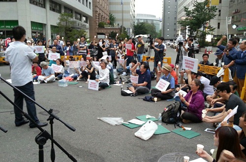 ▲ 24일 서울 여의도에서 열린 자유한국당 규탄집회 Ⓒ 황민호