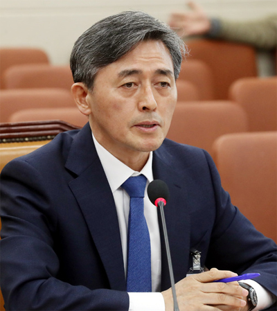 ▲ 지난달 30일 오전 서울 영등포구 여의도 국회에서 진행된 과학기술정보방송통신위원회 전체회의(양승동 KBS 사장 인사청문회)에서 양승동 후보자가 의원 질의에 답변하고 있다.<사진제공=뉴시스>