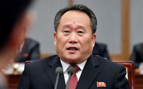 ▲ 남북이 지난 15일 오전 판문점 평화의집에서 9월 평양공동선언 이행방안 협의를 위한 고위급회담을 개최한 가운데 북측 수석대표인 리선권 조국평화통일위원회 위원장이 모두발언을 하고 있다. <사진제공=뉴시스>