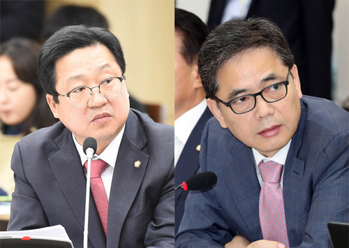 ▲ 좌로부터 자유한국당 이장우 의원과 곽상도 의원 <사진제공=뉴시스>