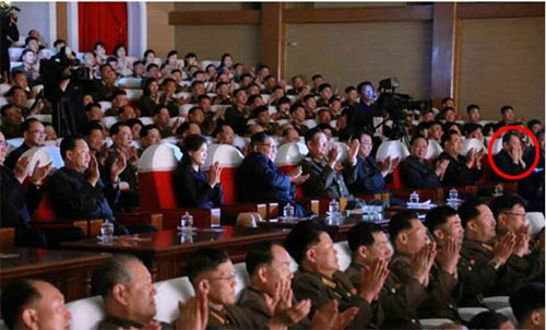 ▲ 군 공연을 관람하고 있는 김정은 북한 국무위원장.  숙청설이 돌던 김영철 당 중앙위원회 부위원장도 함께 하고 있다. (사진=노동신문 캡쳐, 뉴시스>