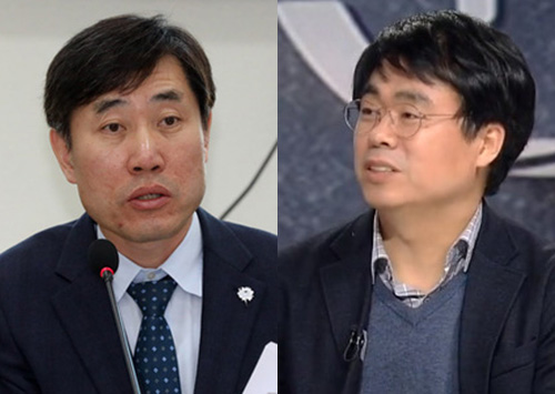 ▲ 좌로부터 하태경 바른미래당 최고위원과 참여연대 집행위원장인 김경률 회계사 <사진출처=뉴시스, JTBC 화면 캡처>