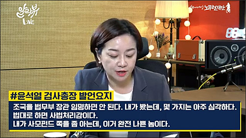 ▲ <이미지 출처=유시민의 '알릴레오 라이브' 유튜브 방송 화면 캡쳐>