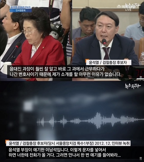 ▲ <이미지 출처=윤석열 검찰총장 인사청문회 당일 '뉴스타파' 보도 내용 캡처>