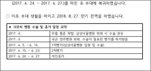 ▲ <이미지 출처=추미애 법무부장관의 아들 변호인측(법무법인 정상)이 공개한 입장 자료 3쪽 캡처>