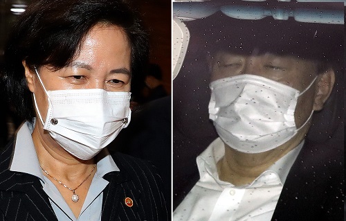 ▲ 추미애(왼쪽) 법무부 장관이 19일 본회의에 참석하기 위해 서울 여의도 국회로 들어오고 윤석열 검찰총장이 같은 날 서울 서초구 대검찰청으로 출근하고 있다. 법무부는 이날 오후 예정했던 윤석열 검찰총장 감찰 관련 직접 대면조사를 취소했다. <사진제공=뉴시스>