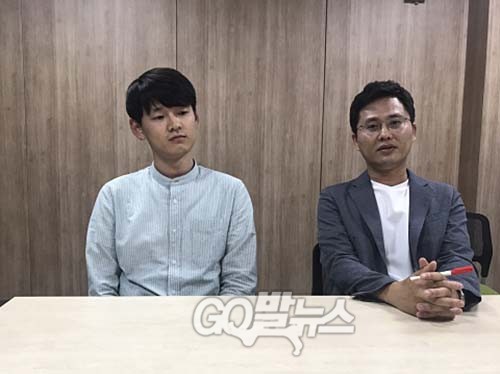 ▲ 다큐 ‘밀정’ 연출한 이재석(오른쪽), 이세중 KBS 탐사보도부 기자 <사진=이영광 기자>