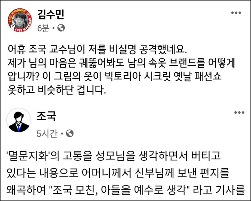 ▲ <이미지 출처=김수민 진보 시사평론가 페이스북>