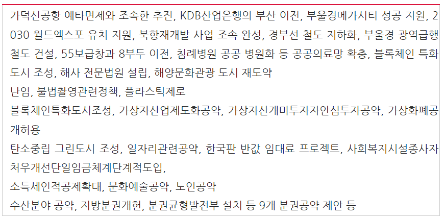 ▲ 표2 모니터 기간 언급된 공약