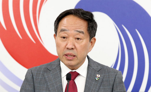 ▲ 강승규 시민사회수석이 지난 6월 23일 서울 용산 대통령실 청사에서 대통령실 홈페이지 소통창구 '국민제안' 관련 브리핑을 하고 있는 모습. <사진제공=뉴시스>