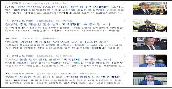 ▲ 검찰 공소장 속 자극적인 표현이 제목에 쓰인 기사(5/15) ©민주언론시민연합